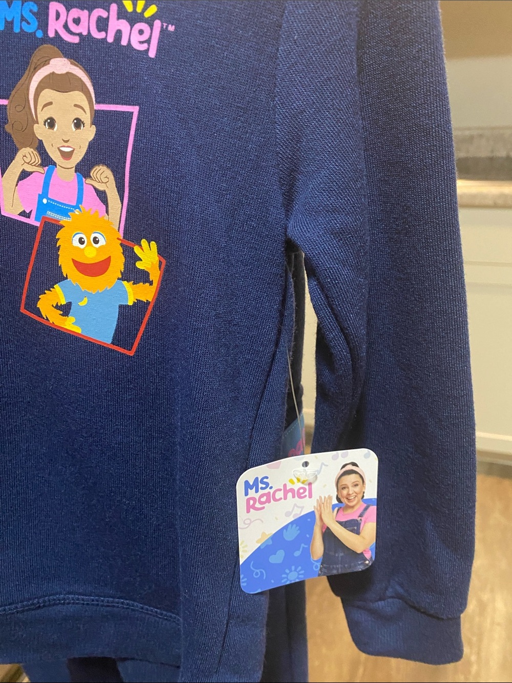 Ms Rachel Navy Hoodie with Colorful Ms. Rachel Character Graphic 4T unisex NWT - Picture 3 of 7